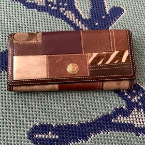 Coach multi colored patch wallet